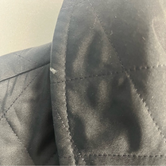 BURBERRY London QUILTED JACKET WOMENS Small BLACK Button Nova Double Breast - Picture 10 of 16